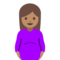 Pregnant Woman - Medium emoji on Google